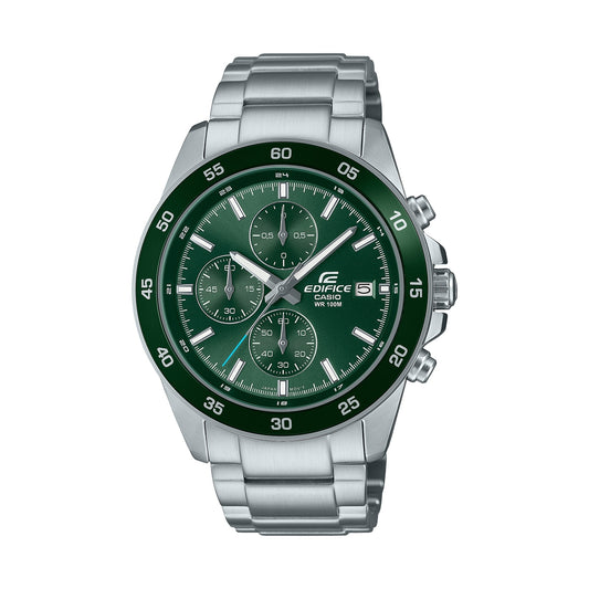 CASIO EDIFICE Mod. CLASSIC - 10 YEAR BATTERY - GREEN Gent,READY STOCKED WATCHES,Wristwatch