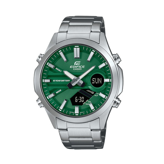 CASIO EDIFICE Mod. CLASSIC ANA-DIGIT - 10 YEAR BATTERY Gent,READY STOCKED WATCHES,Wristwatch
