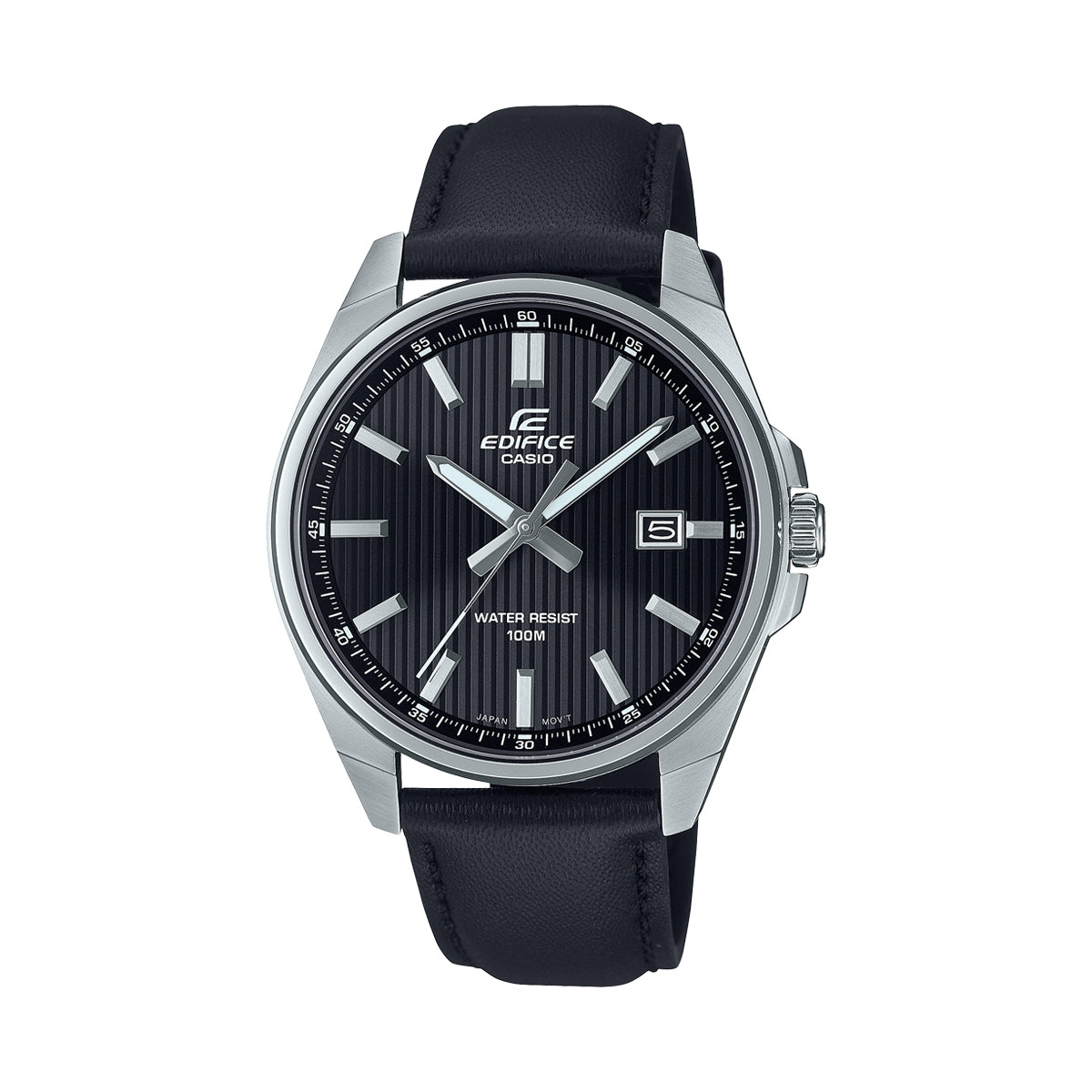 CASIO EDIFICE Mod. CLASSIC DATE - LEATHER, BLACK ***SPECIAL PRICE***