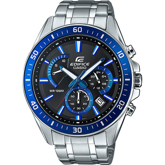 CASIO EDIFICE Mod. RETROGRADE CHRONOGRAPH XL - BLUE RACING Gent,READY STOCKED WATCHES,Wristwatch