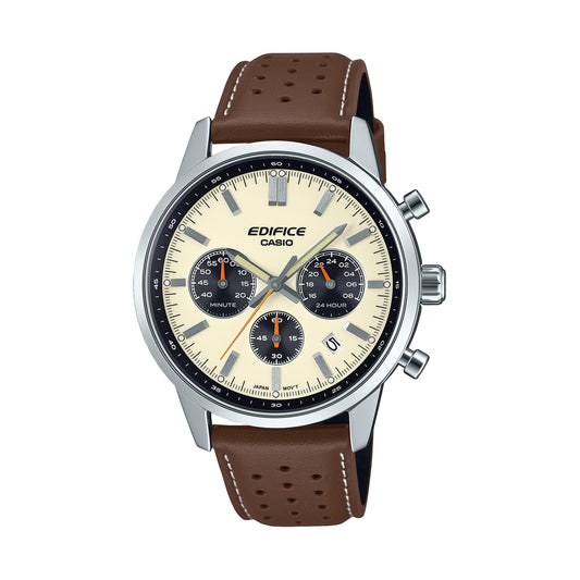 CASIO EDIFICE Mod. STANDARD CHRONOGRAPH - CHAMPAGNE Gent,READY STOCKED WATCHES,Wristwatch