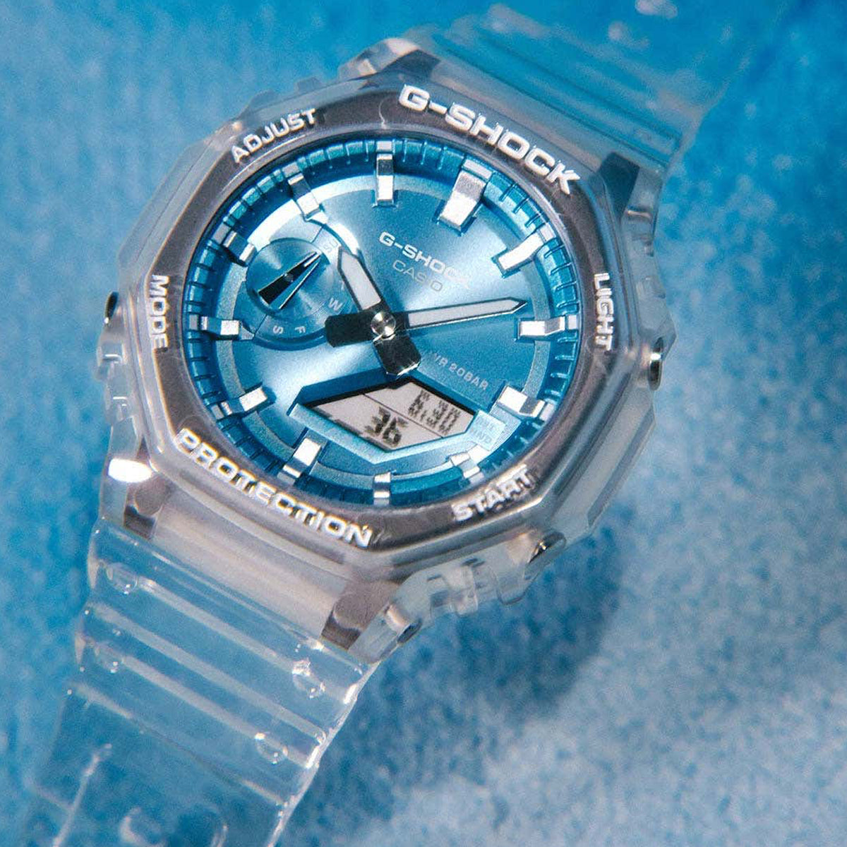 CASIO G-SCHOCK Mod. BRIGHT METALLIC - LIGHT BLUE