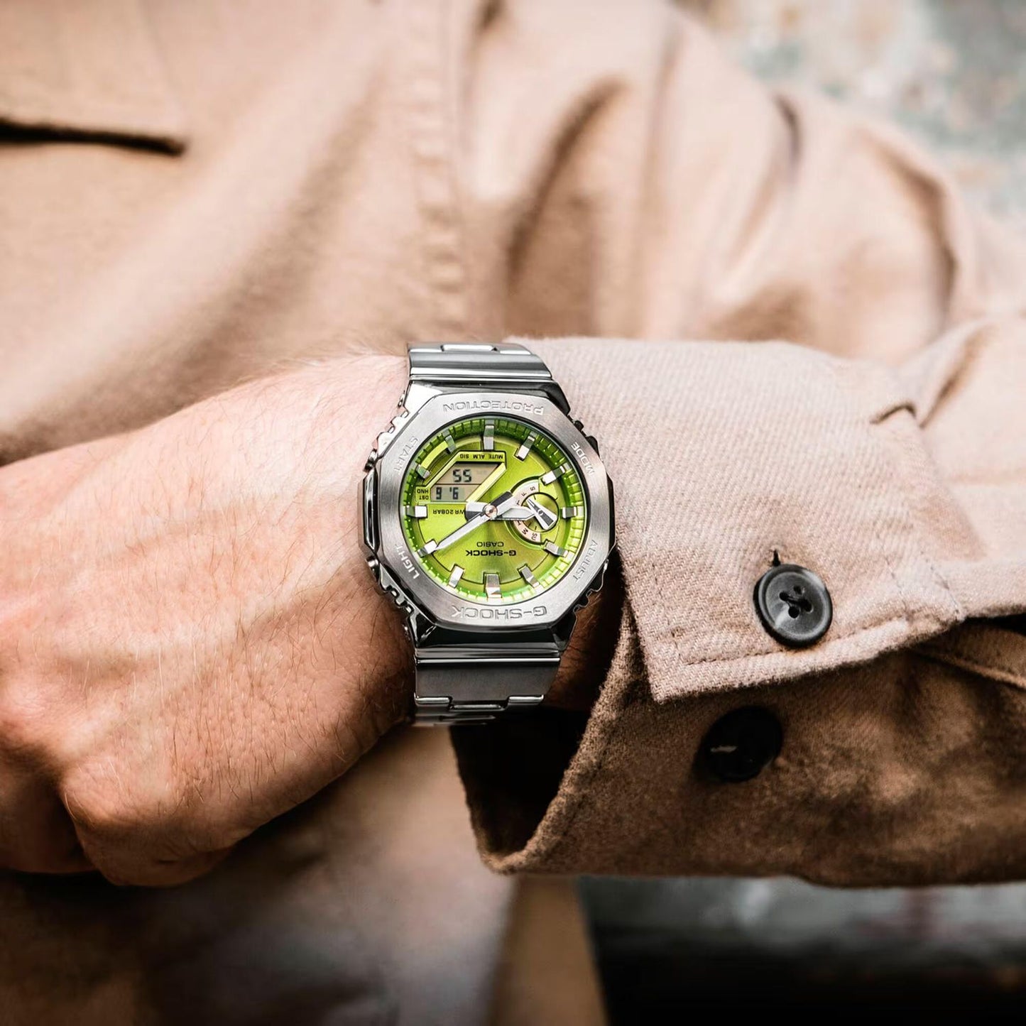 CASIO G-SHOCK Mod. OAK G-STEEL LIME GREEN WATCHES