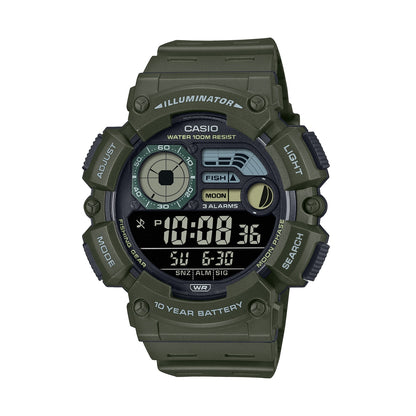 CASIO SPORT Mod. ILLUMINATOR 10 YEARS BATTERY - ARMY GREEN WATCHES