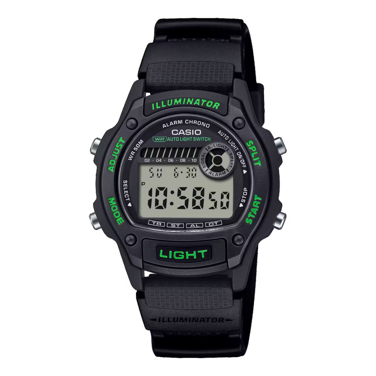 CASIO SPORT Mod. ILLUMINATOR SMALL WRIST 36.6mm case,  Bio-Based Resin strap - BLACK