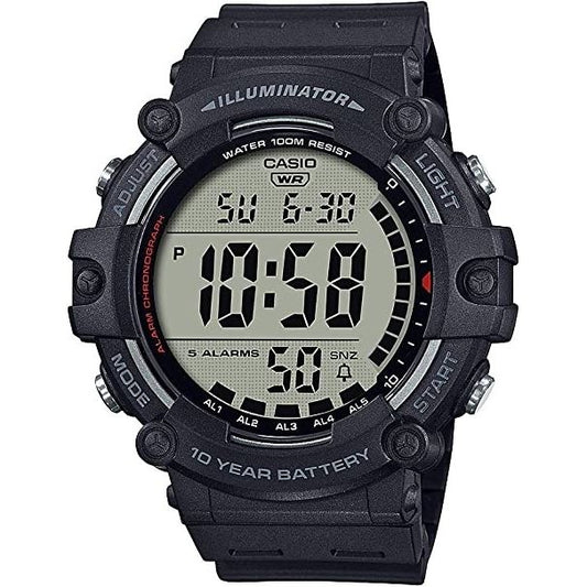 CASIO SPORT Mod. ILLUMINATOR WORLDTIME 10 YEARS BATTERY - BLACK Gent,READY STOCKED WATCHES,Wristwatch