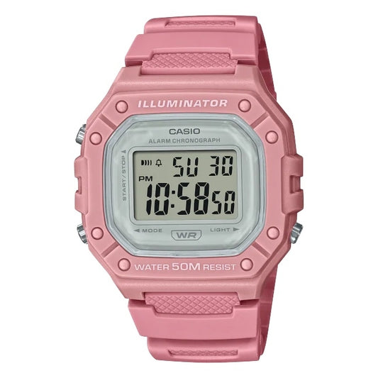 CASIO TIMELESS COLLECTION Mod. SPORT ILLUMINATOR WR 50, ALARM, CHRONOGRAPH - PINK - COLORED SERIE Lady,READY STOCKED WATCHES,Wristwatch