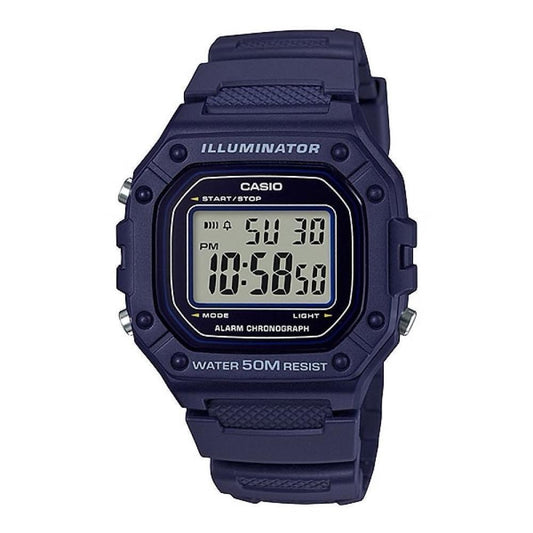 ?CASIO TIMELESS COLLECTION Mod. SPORT ILLUMINATOR WR 50M. ALARM. CHRONOGRAPH - BLUE WATCHES