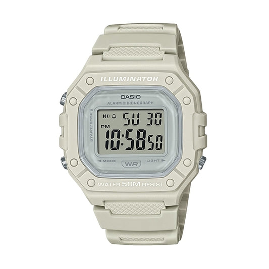 CASIO TIMELESS COLLECTION Mod. SPORT- ILLUMINATOR. WR 50M. ALARM. CHRONOGRAPH - WHITE - COLORED SERIE