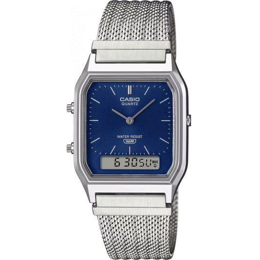 CASIO VINTAGE Mod. EDGY COLLECTION MESH STRAP - BLUE READY STOCKED WATCHES,Unisex,Wristwatch