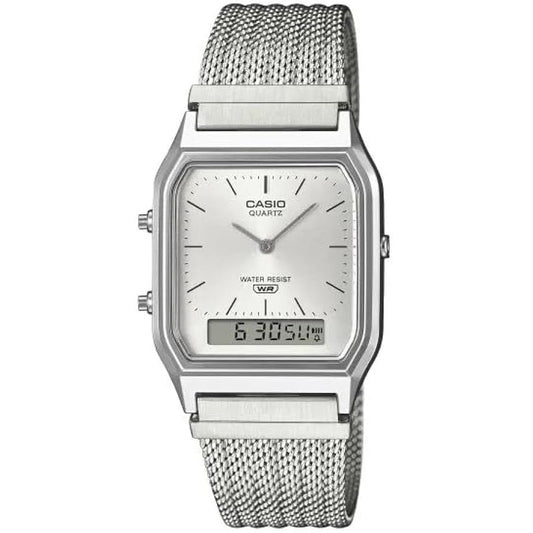 CASIO VINTAGE Mod. EDGY COLLECTION MESH STRAP - SILVER READY STOCKED WATCHES,Unisex,Wristwatch