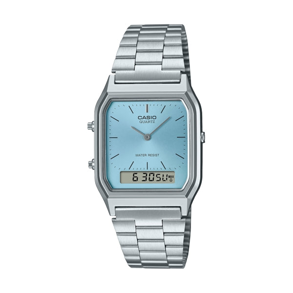 CASIO VINTAGE Mod. EDGY COLLECTION SUNRAY DIAL - LIGHT BLUE