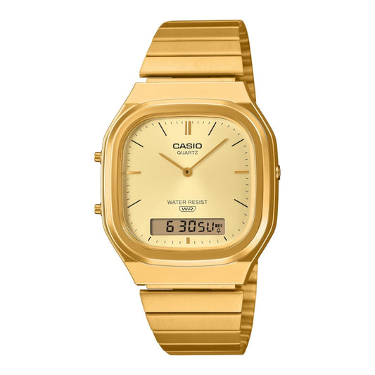 CASIO VINTAGE Mod. EDGY ROUNDED SQUARE - GOLD READY STOCKED WATCHES,Unisex,Wristwatch