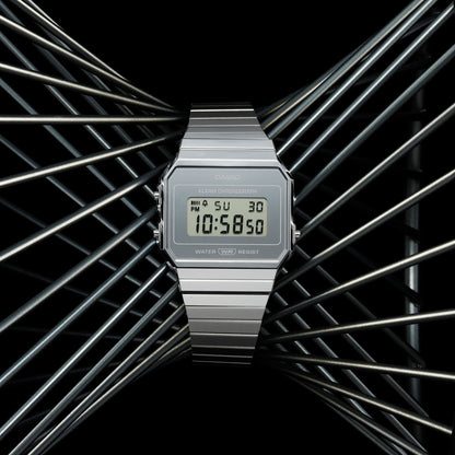CASIO VINTAGE Mod. ICONIC SLIM SILVER WATCHES