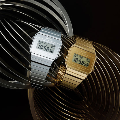 CASIO VINTAGE Mod. ICONIC SLIM SILVER WATCHES