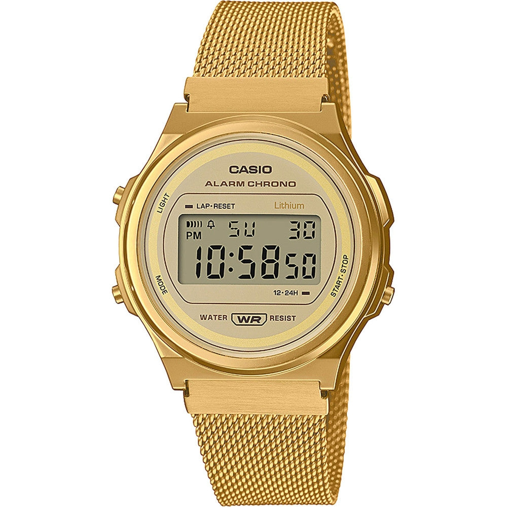 CASIO VINTAGE Mod. ROUND - GOLD MESH WATCHES