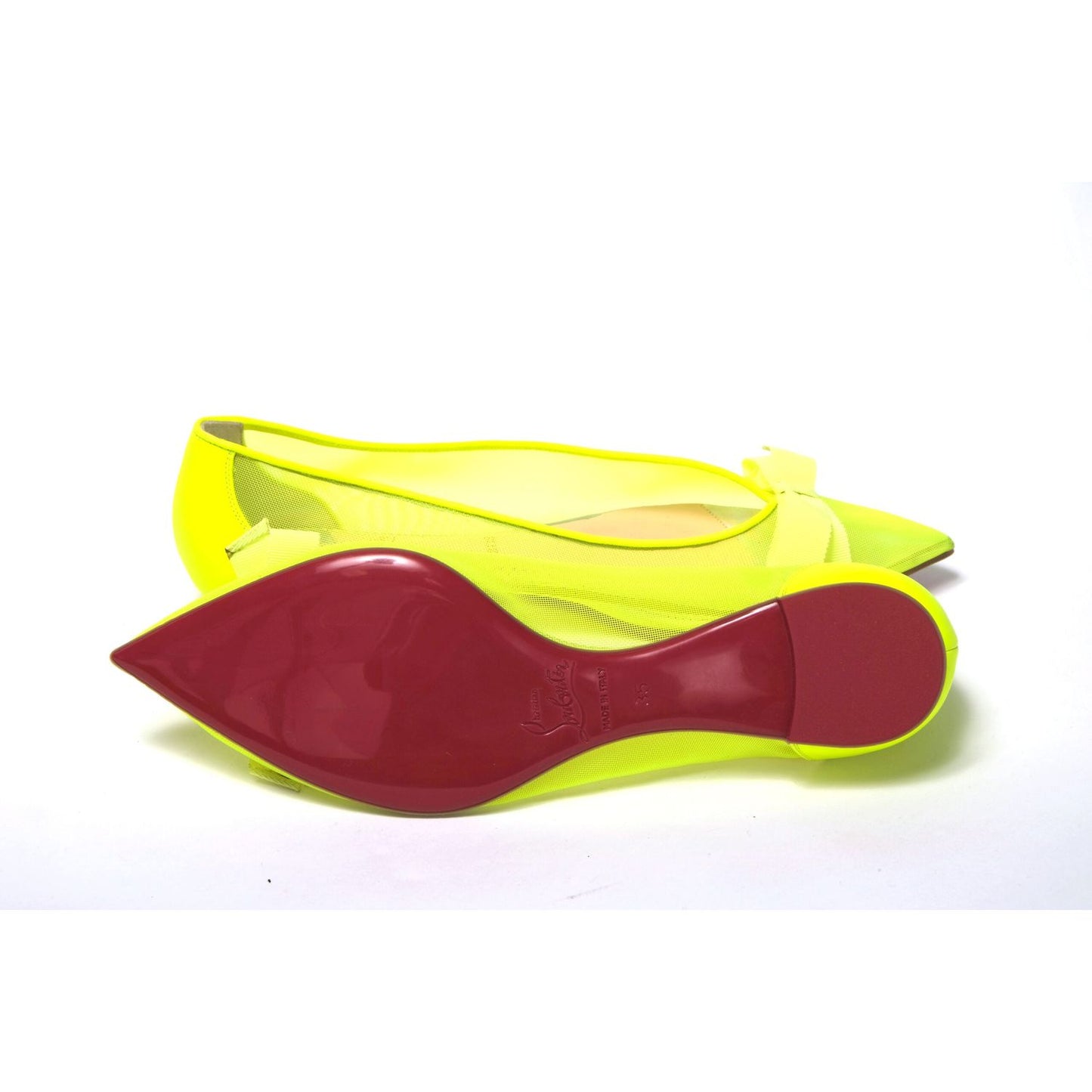 Christian Louboutin Fluro Yellow Flat Point Toe Shoe fluro-yellow-flat-point-toe-shoe