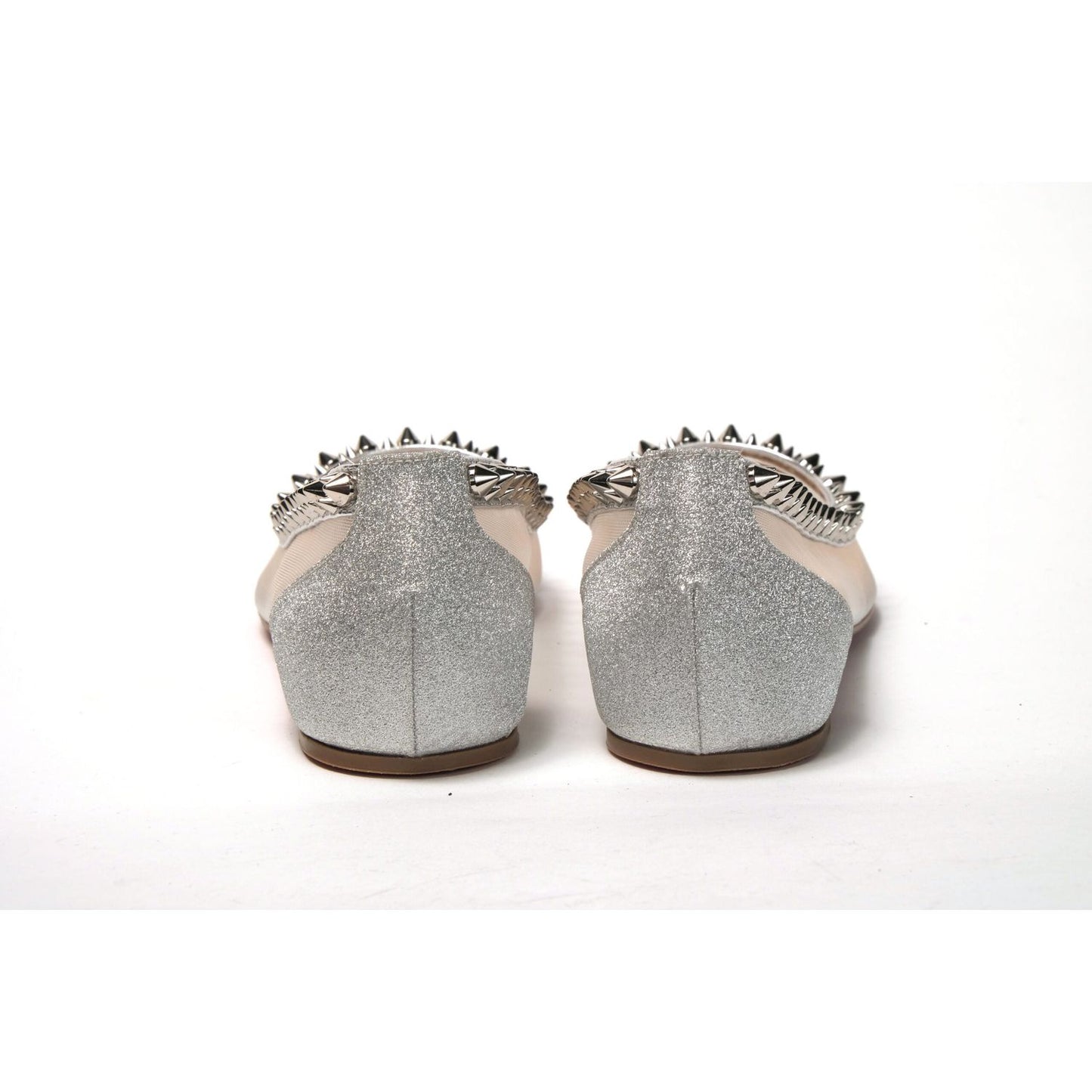 Christian Louboutin | Silver Flat Point Toe Shoe| McRichard Designer Brands   