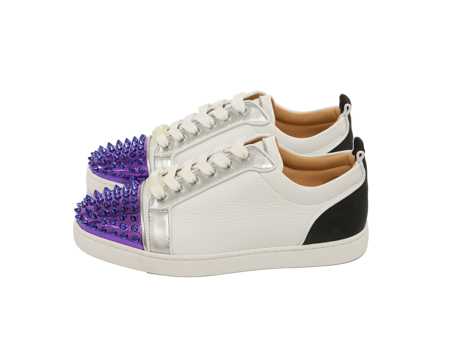 Louis Junior Spikes Flat Contrasting Leather Sneakers