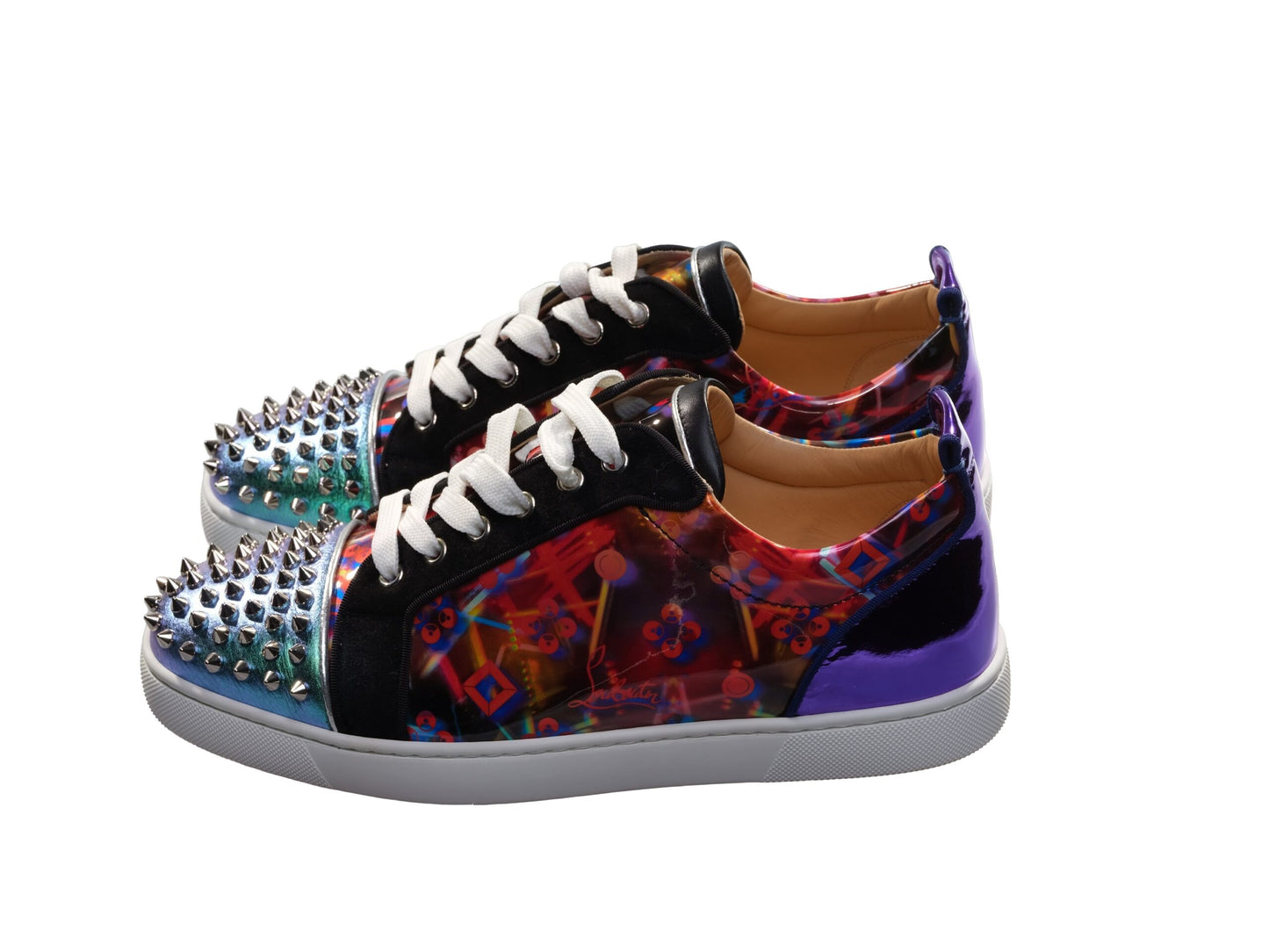 Louis Spikes Orlato Contrast Multicolor Laceup Sneakers
