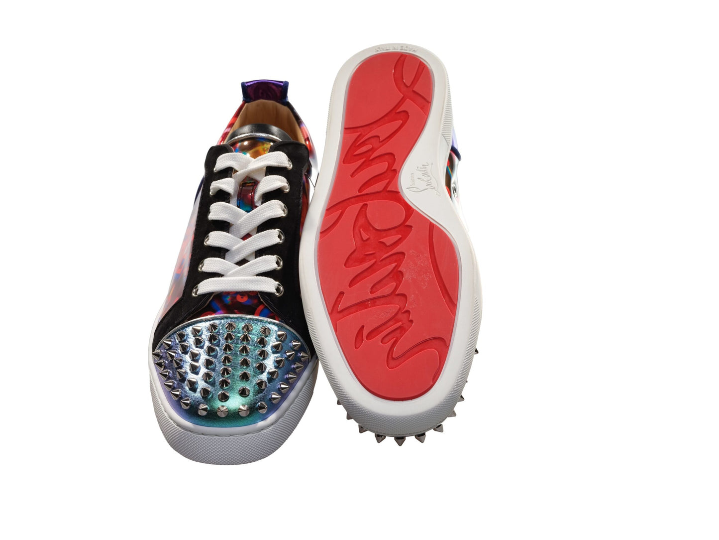 Louis Spikes Orlato Contrast Multicolor Laceup Sneakers