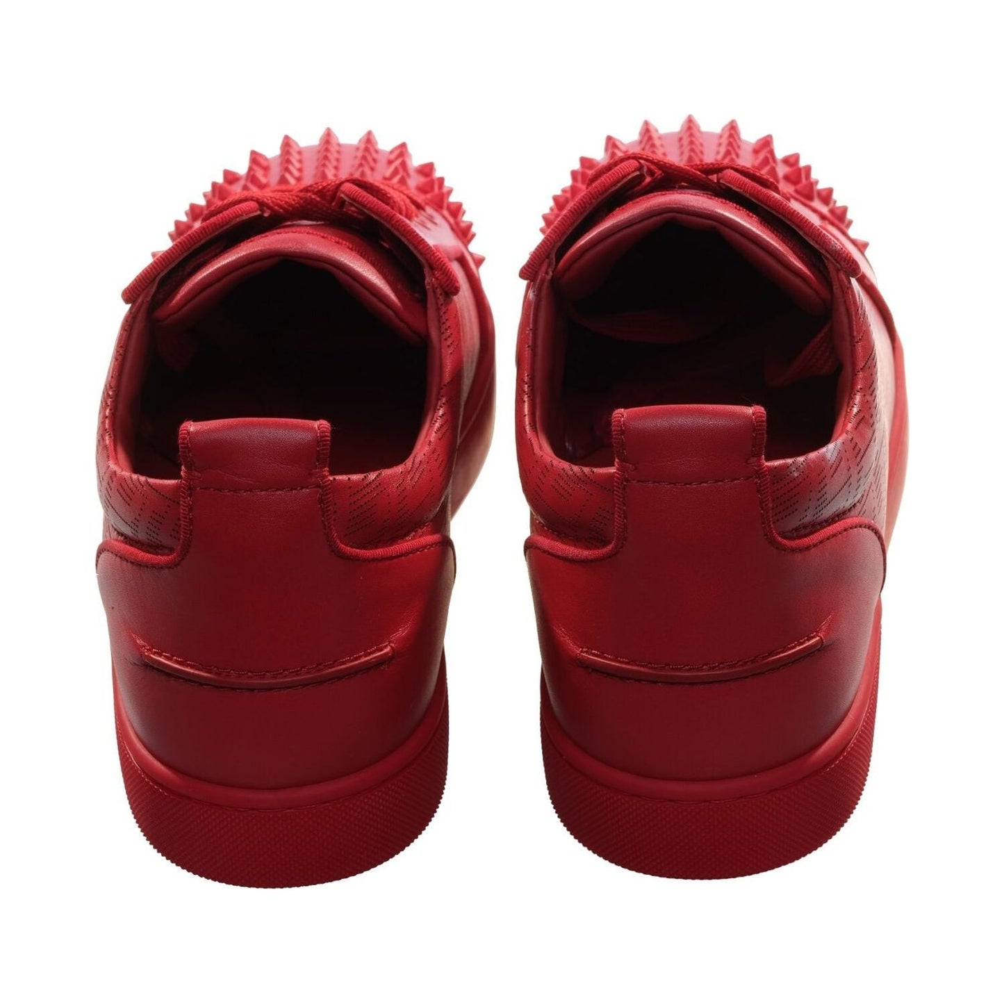 Louis Junior Spikes Orlato  Red Leather Sneakers Christian Louboutin