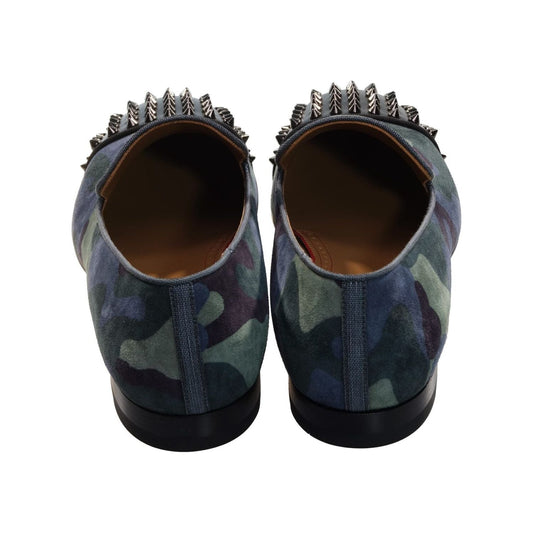 Spooky Flat Camouflage and Studded Slip On Shoes
