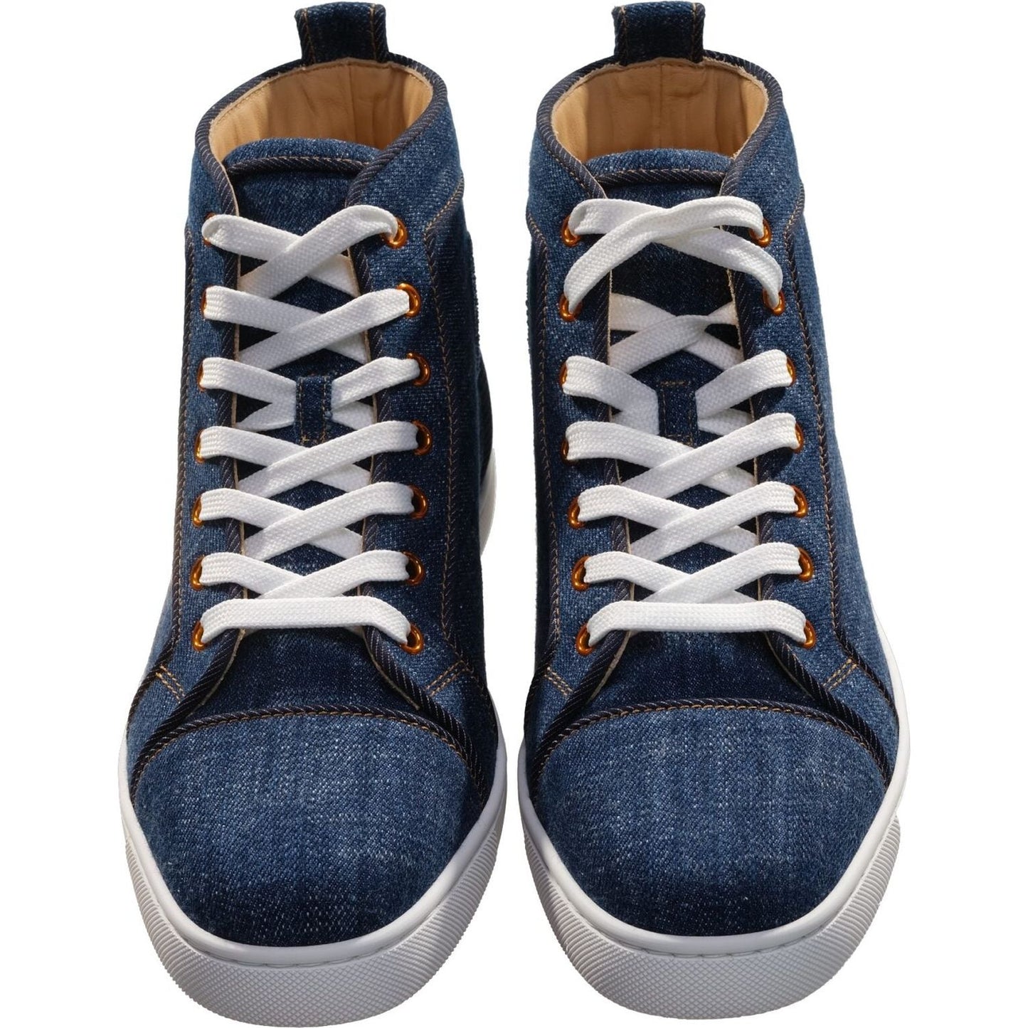 Fun Louis Flat Denim High Top Sneakers