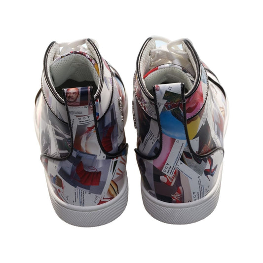 Louis Orlato Flat Leather Printed High Top Sneakers