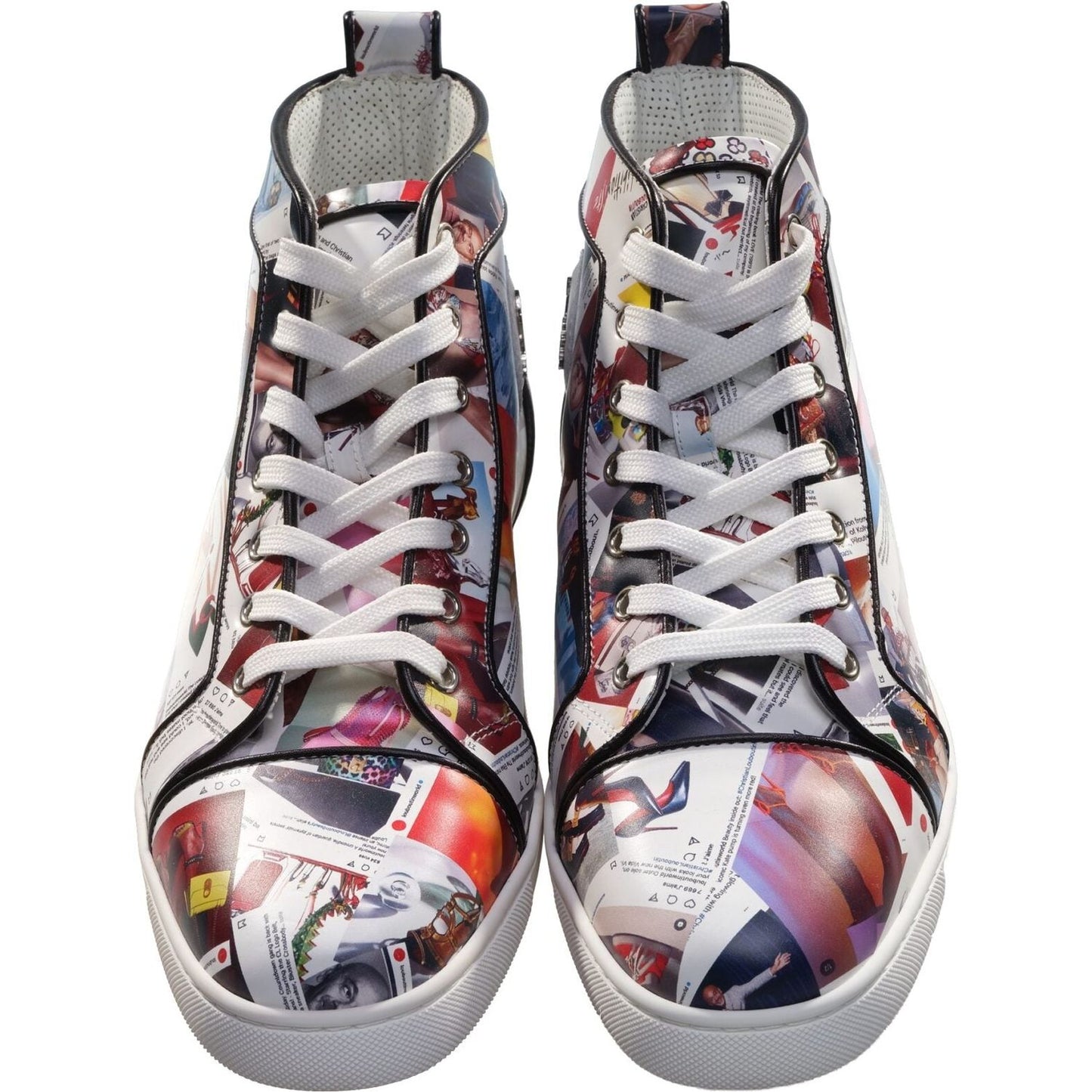 Louis Orlato Flat Leather Printed High Top Sneakers