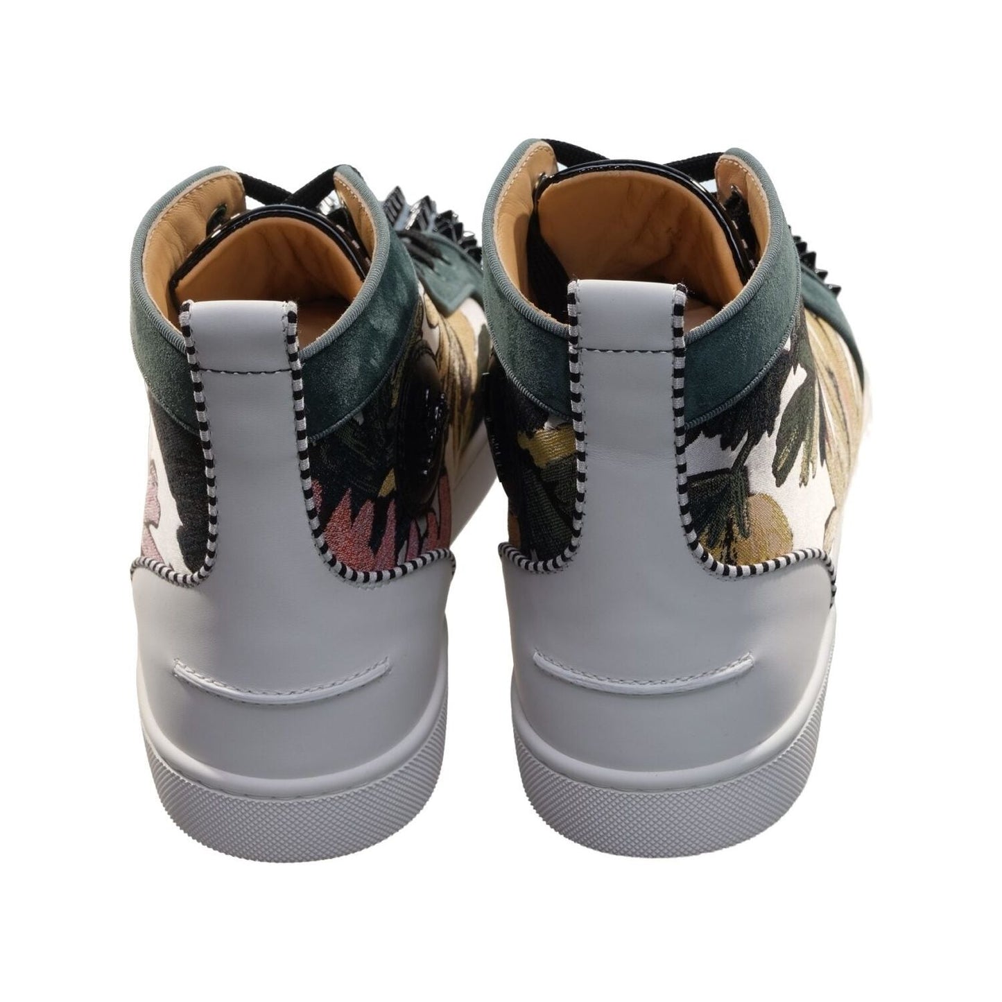 Louis Spikes Orlato Flat Printed Fabric Patterned High Top Sneakers