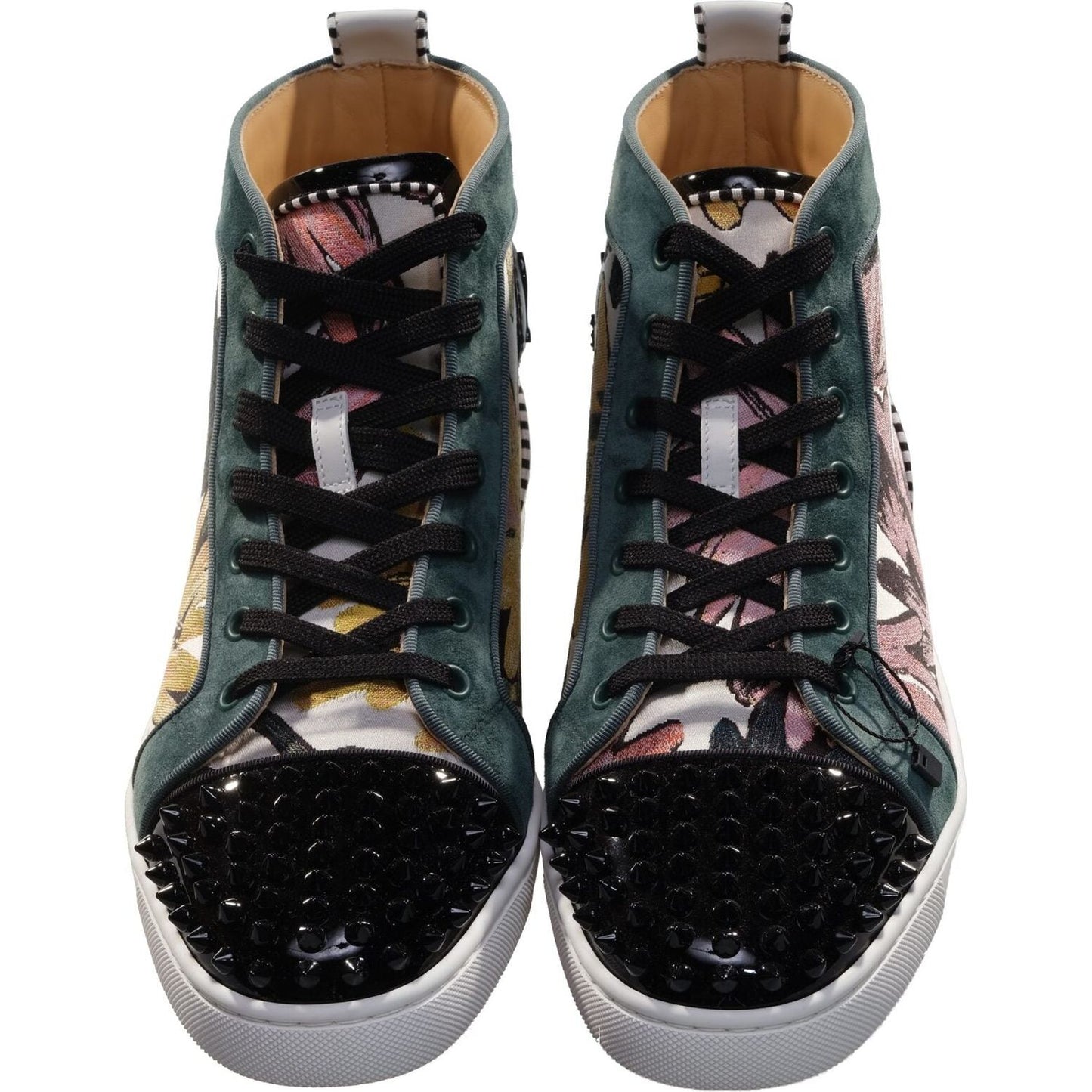 Louis Spikes Orlato Flat Printed Fabric Patterned High Top Sneakers