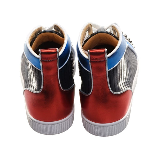 Louis Spikes Orlato Flat Multi Coloured Leather High Top Sneakers