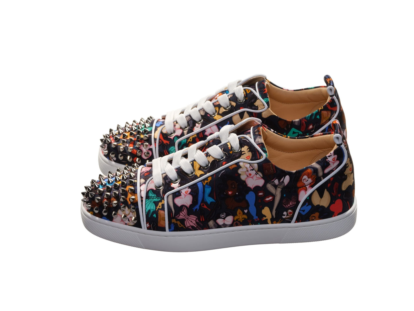 Louis Junior Spikes Orlato Crepe Satin Multicolour Limited Edition Dr Bored Print Sneakers