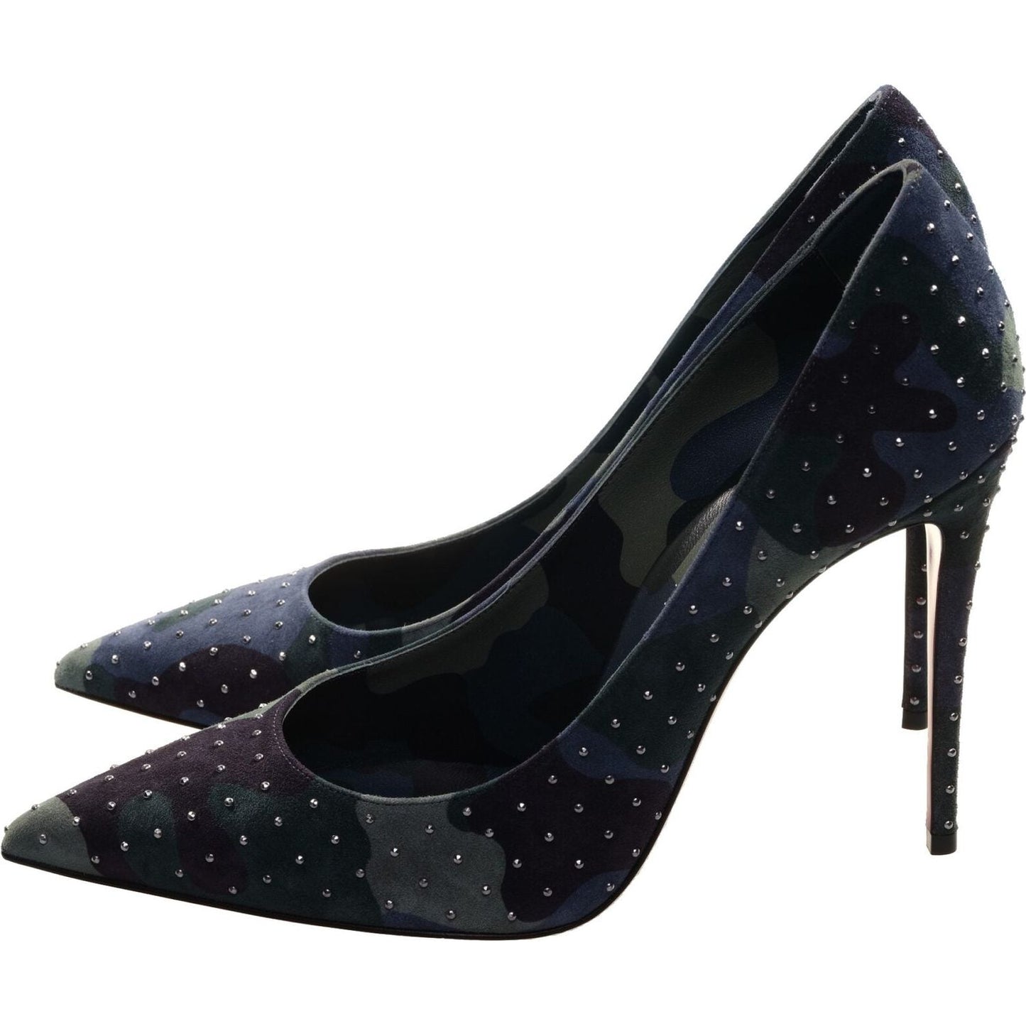Kate Plume 100 Camouflage and Micro Stud High Heel Pumps