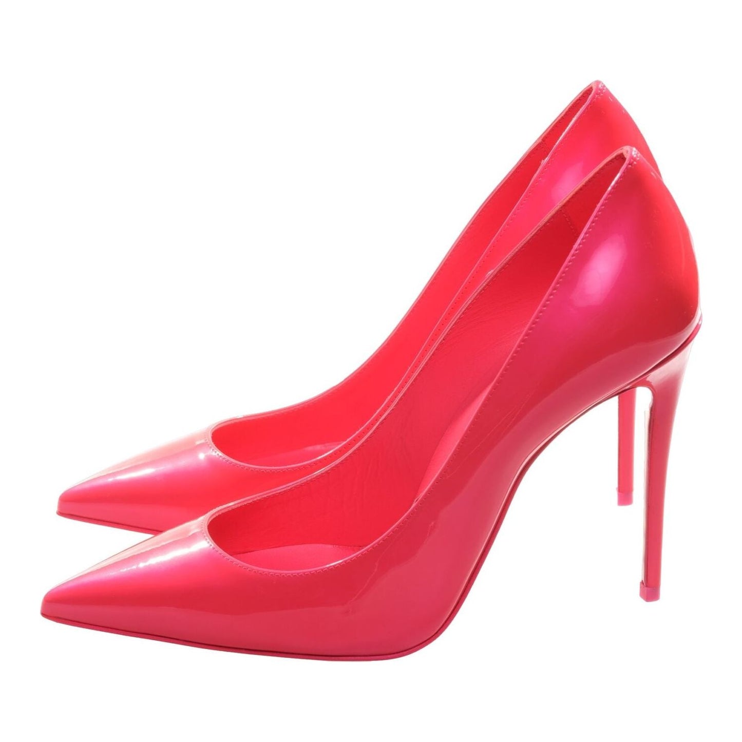 Sporty Kate Hot Pink Patent Leather High Heel Pumps