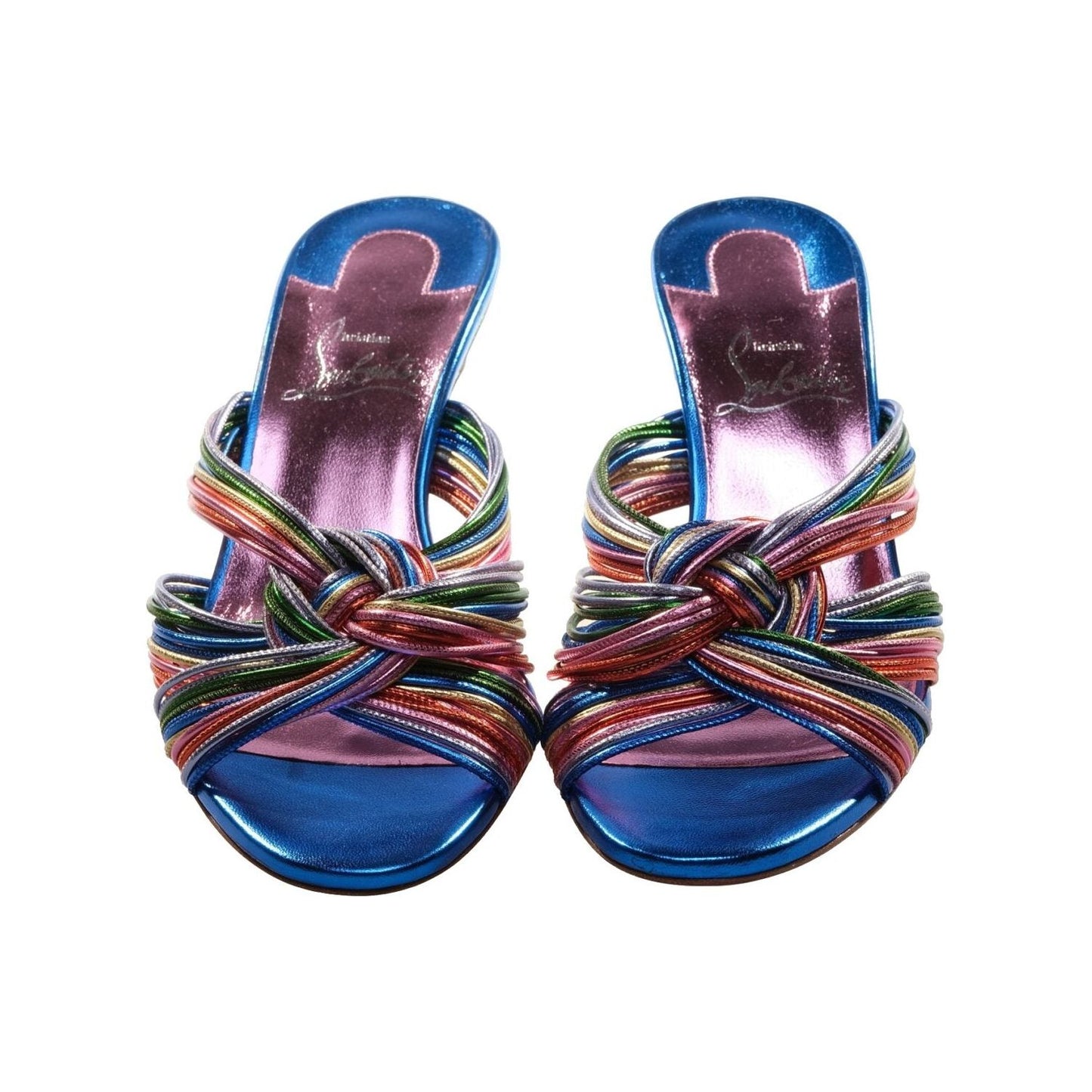 Multitaski 70 Multicolour Leather Kitten Heel Sandals