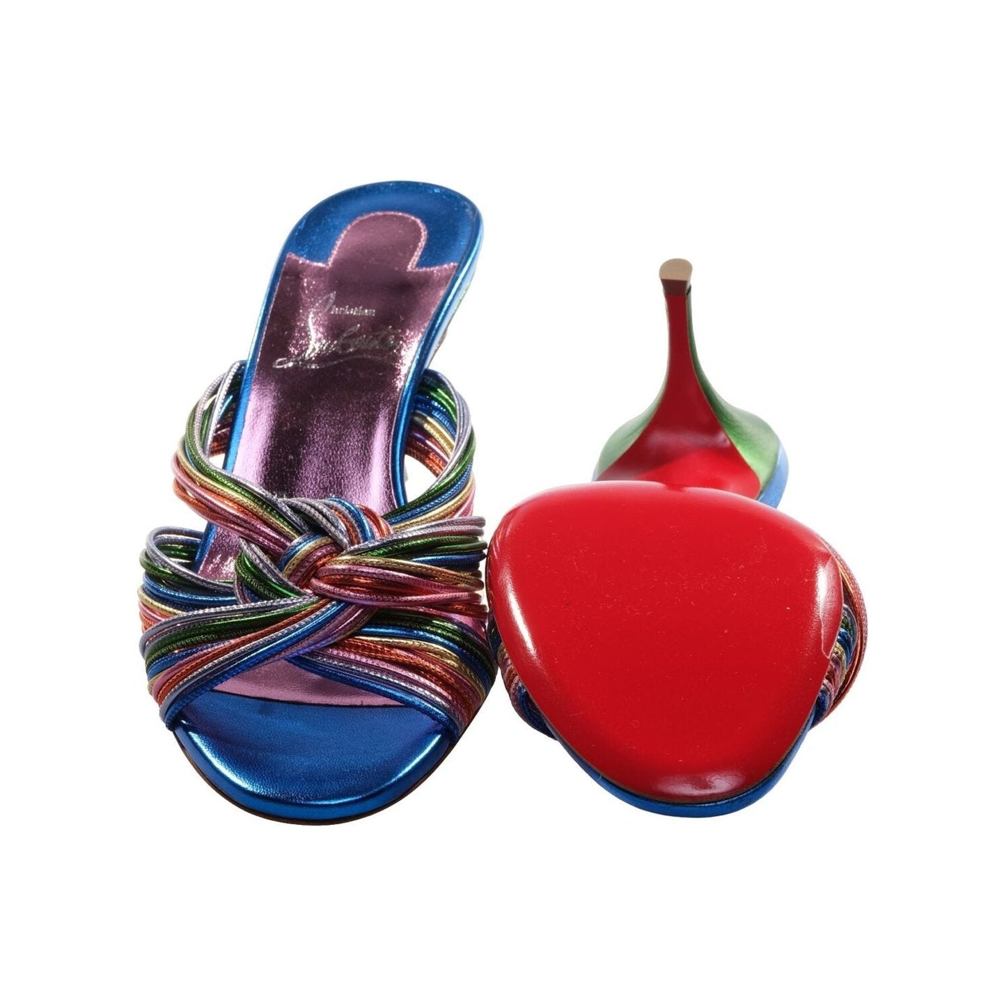 Multitaski 70 Multicolour Leather Kitten Heel Sandals