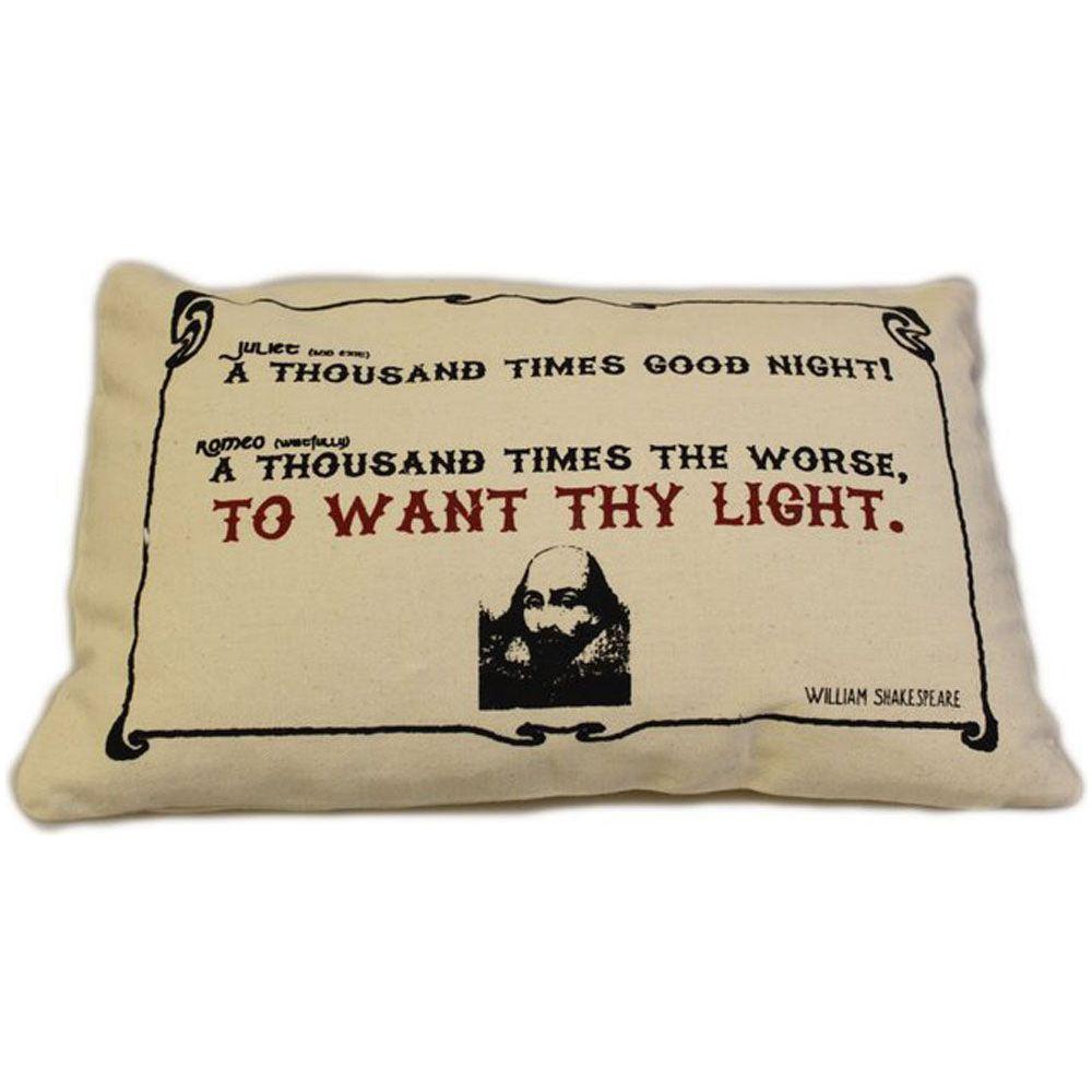 CUSCINI LETTERARI - Copricuscino in Juta lavata / Cotton pillow case WANT THY LIGHT - Size 38x25cm FASHION ACCESSORIES