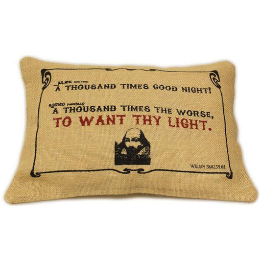 CUSCINI LETTERARI - Copricuscino in Juta lavata / Juta washed pillow case WANT THY LIGHT - Size 38x25cm FASHION ACCESSORIES