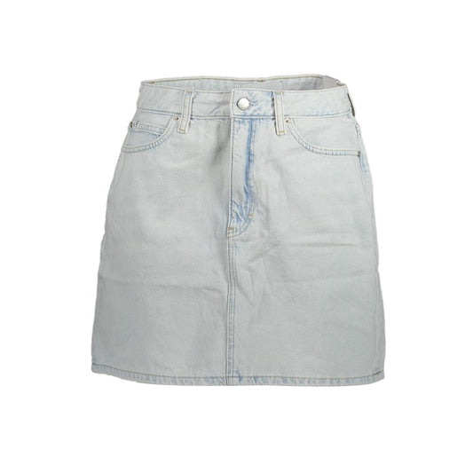 Calvin Klein Azzurro Cotton Women Skirt Calvin Klein