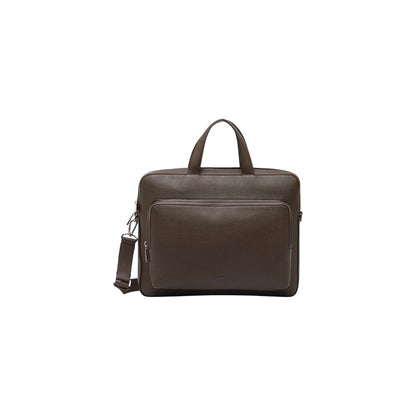 Calvin Klein Brown Polyethylene Briefcase 1728,71956299936,Bags,Briefcases - Bags,Brown,Calvin Klein,Men,New with tags