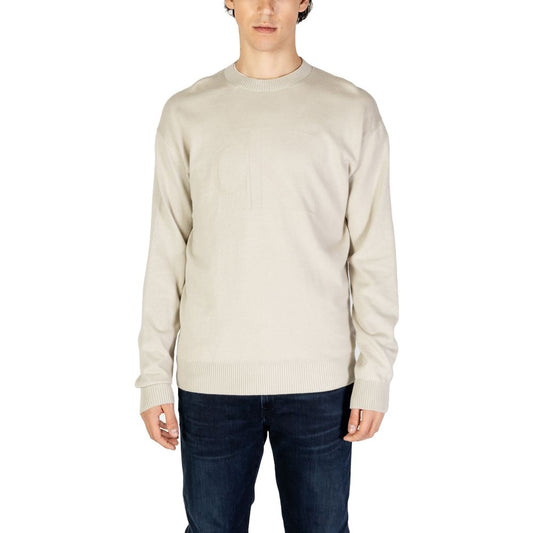 Calvin Klein Jeans Beige Organic Cotton Sweatshirt Calvin Klein Jeans