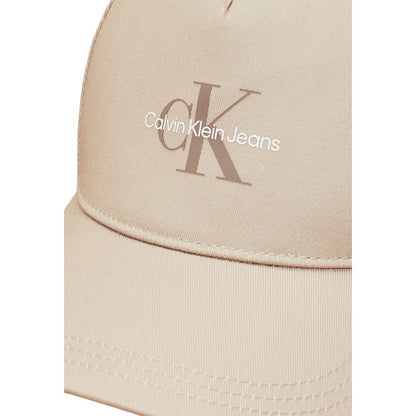 Calvin Klein Jeans Beige Recycled Polyester Cap (Baseball Hat) Calvin Klein Jeans