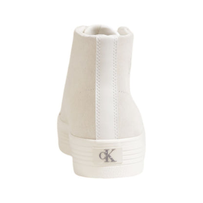 Calvin Klein Jeans Beige Suede Leather Platform Sneakers Calvin Klein Jeans