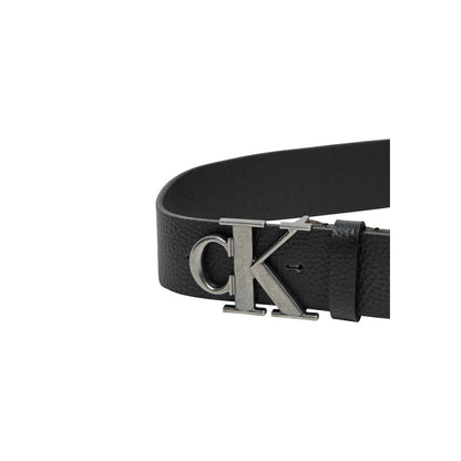 Calvin Klein Jeans Black Leather Regular Belt Calvin Klein Jeans