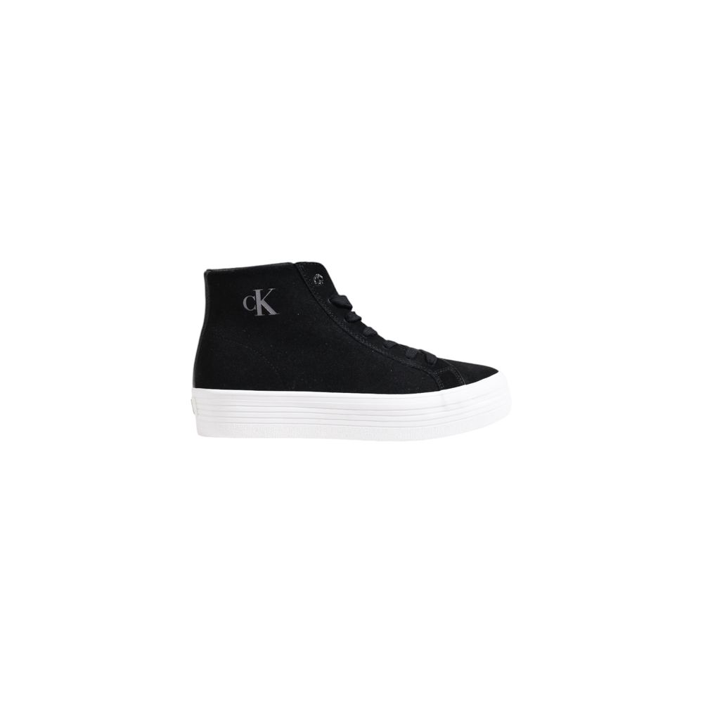 Calvin Klein Jeans Black Suede Leather Platform Sneakers Calvin Klein Jeans