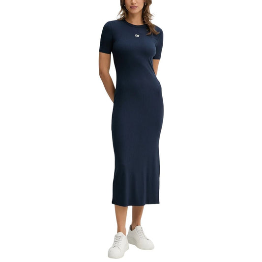 Calvin Klein Jeans Blue Modal Long Dress 1728,71956299936,Blue,Calvin Klein Jeans,Clothing,Dresses - Clothing,IT38|XS,IT40|S,IT42|M,IT44|L,Long - Dresses - Clothing,New with tags,Women,XL