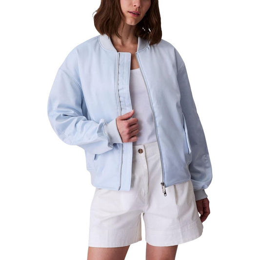 Calvin Klein Jeans Blue Recycled Polyester Bomber 1728,71956299936,Blue,Bombers - Jackets & Coats - Clothing,Calvin Klein Jeans,Clothing,IT40|S,Jackets & Coats - Clothing,New with tags,Women