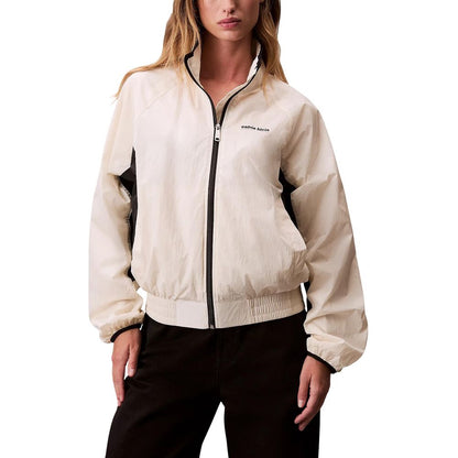 Calvin Klein Jeans White Polypropylene Shell Jacket 1728,71956299936,Calvin Klein Jeans,Clothing,IT38|XS,IT40|S,IT42|M,Jackets & Coats - Clothing,New with tags,Shell Jackets - Jackets & Coats - Clothing,White,Women
